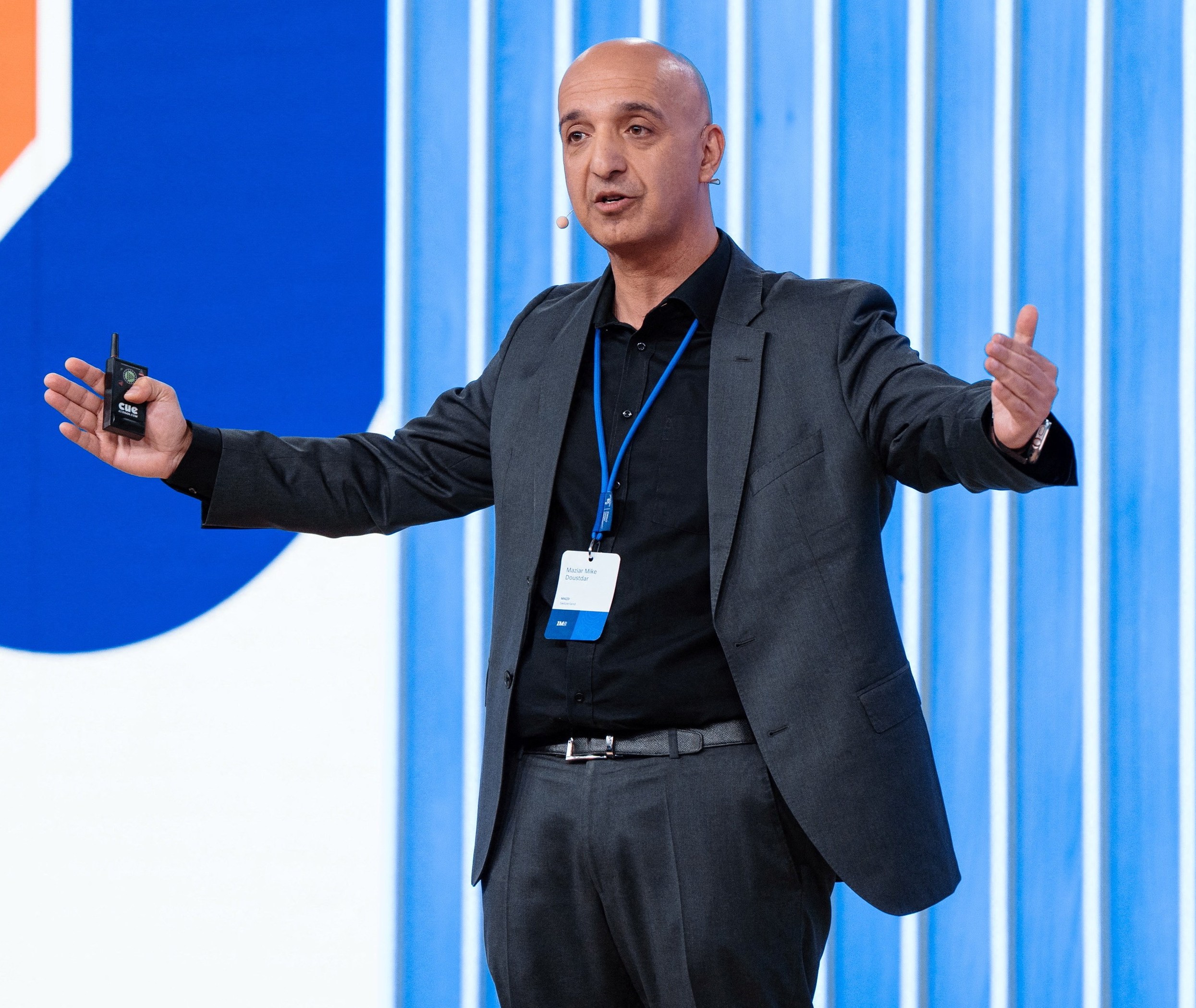 Novo Nordisk CEO Maziar Mike Doustdar giving a speech.