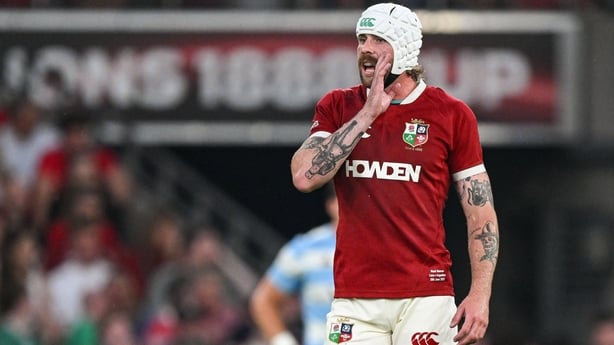 20 June 2025; Mack Hansen of British & Irish Lions during the Lions 1888 Cup match between the British & Irish Lions and Argentina at the Aviva Stadium in Dublin. Photo by Brendan Moran/Sportsfile