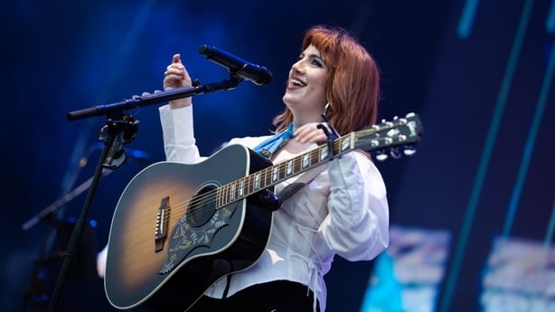 CMAT onstage during the All Together Now Festival on 2 August, 2025 in Waterford