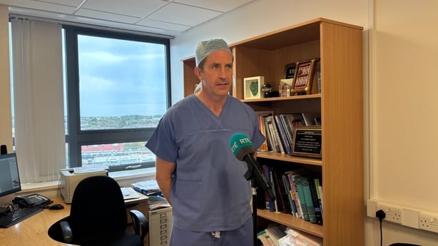 Damien Kenny, Congenital Interventional Cardiologist at CHI Crumlin speaking to RTÉ News