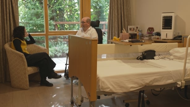 Ivan Walsh speaking with Ailbhe Conneely