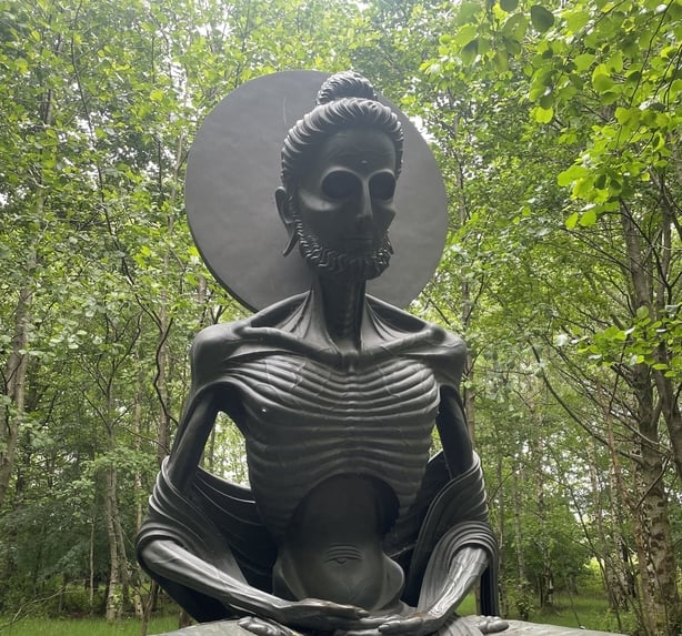 A sculpture in Victors Way in Wicklow 