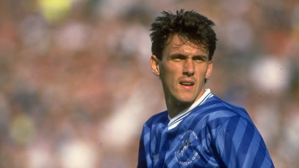 1990: Tony Cascarino of Millwall in action during a match against Queens Park Rangers at The Den in London. Millwall won the match 3-2. \ Mandatory Credit: Allsport UK /Allsport