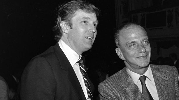 Donald Trump (L) and Roy Cohn