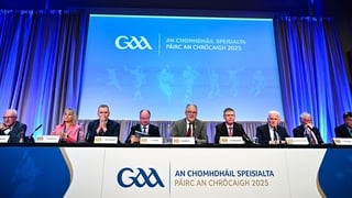 Top table at 2025 Special Congress that approved new football playing rules