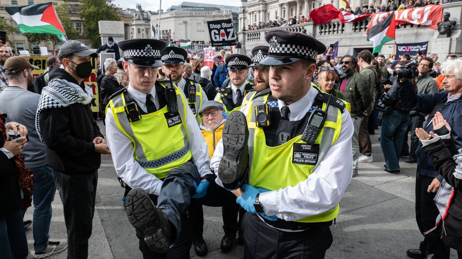 More than 350 arrested at pro-Palestine protest in London