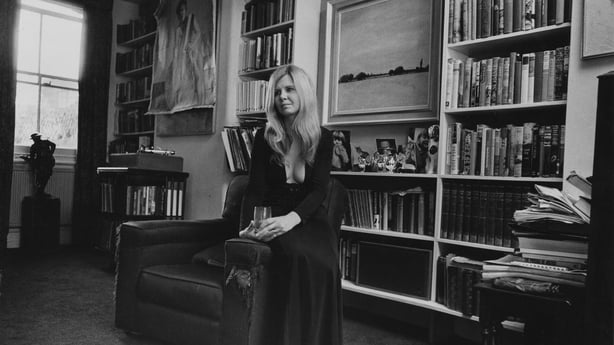 Portrait of Jilly Cooper in her sitting room, 1971