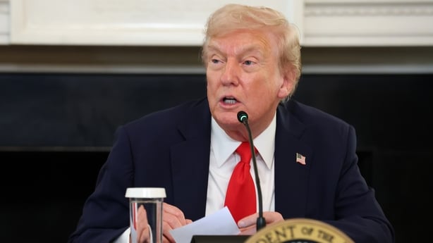 Donald Trump pictured in the White House