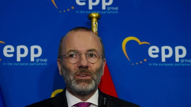 The president of the European People's Party, Manfred Weber, during the Congress of the European People's Party.