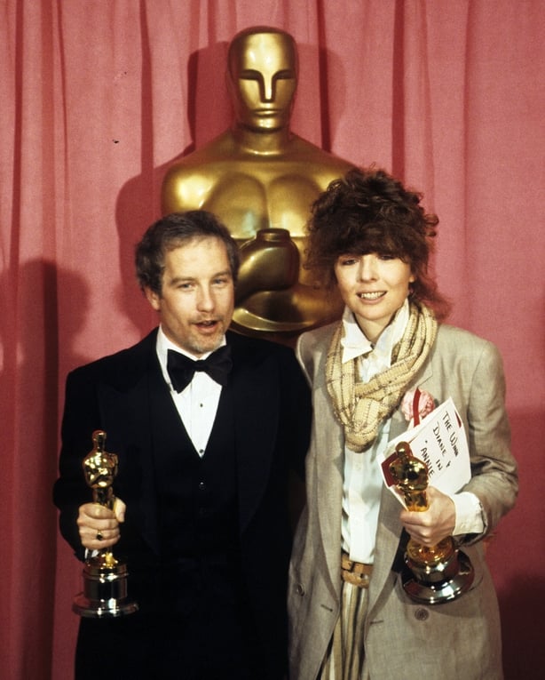 RICHARD DREYFUSS and DIANE KEATON with their Oscars in 1978