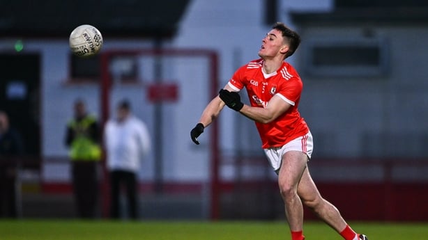 29 October 2023; Conor McCluskey of O'Donovan Rossa during the Derry County Senior Club Football Championship final match between Glen and O'Donovan Rossa at Celtic Park in Derry. Photo by Ben McShane/Sportsfile