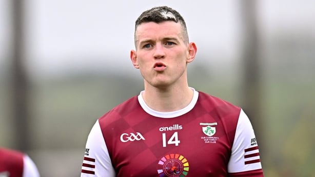 12 October 2025; Shamrock Gaels captain David Quinn, who kicked a two-pointer to level the match, leaves the pitch after the drawn Sligo County Senior Club Football Championship final match between Coolera-Strandhill and Shamrock Gaels at Enniscrone/Kilglass GAA club in Sligo. Photo by Piaras Ó Mídh