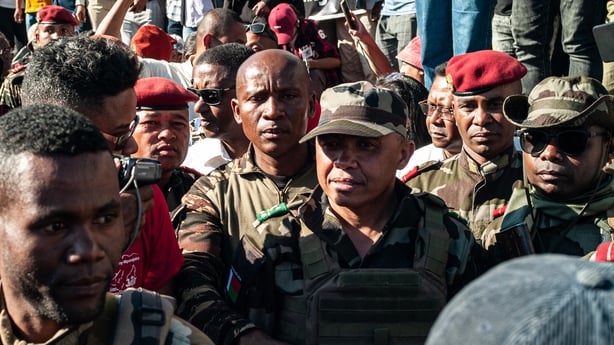 Soldiers from the Army Personnel Administration Center, led by Colonel Michael Randrianirina, seized control of the Presidential Palace