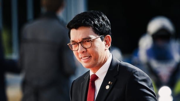 Portrait of Madagascan President Andry Rajoelina