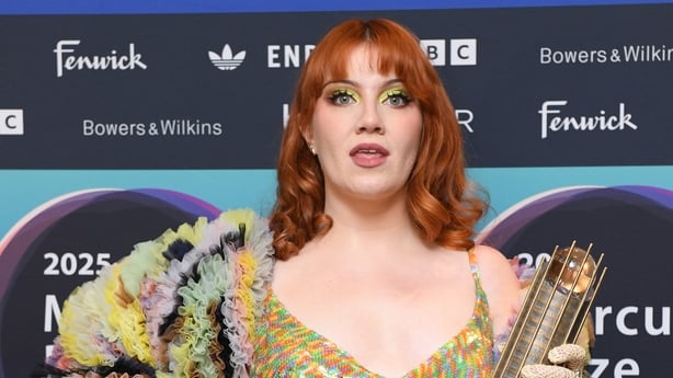 CMAT pictured at the 2025 Mercury Prize ceremony