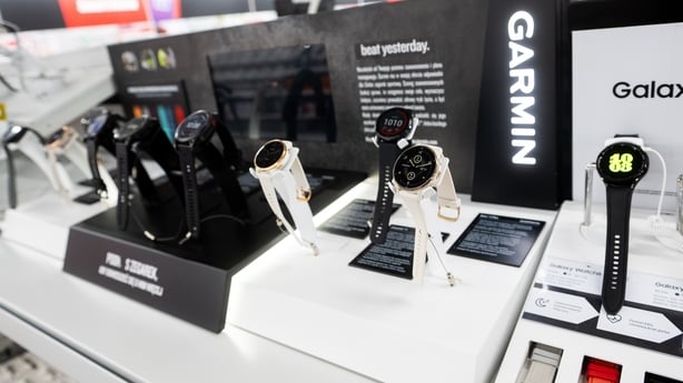 GDANSK, POLAND - 2023/12/08: A Garmin smartwatch seen at the shopping mall in Gdansk. (Photo by Mateusz Slodkowski/SOPA Images/LightRocket via Getty Images)