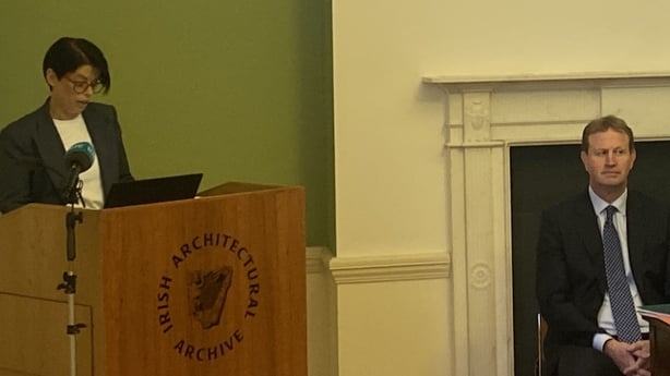 One in Four Chief Executive Deirdre Kenny and Minister for Justice Jim O'Callaghan at the launch of the organisation's annual report