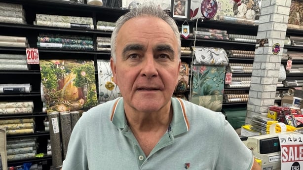 Picture of Eamon Keane owner of Gerry Keane Wallpapers in his store