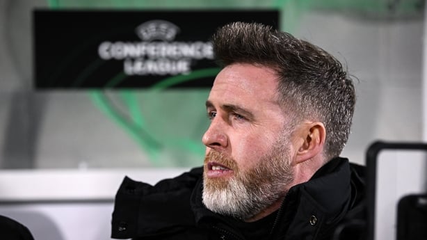 Shamrock Rovers manager Stephen Bradley before the UEFA Conference League 2025/26 league phase match between Shamrock Rovers and Celje at Tallaght Stadium in Dublin.