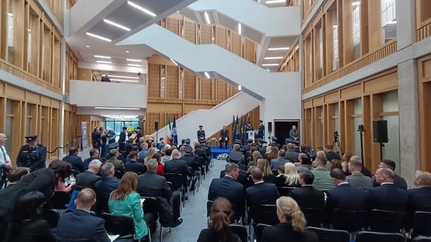 People attend the Garda Scott medal service - RTE