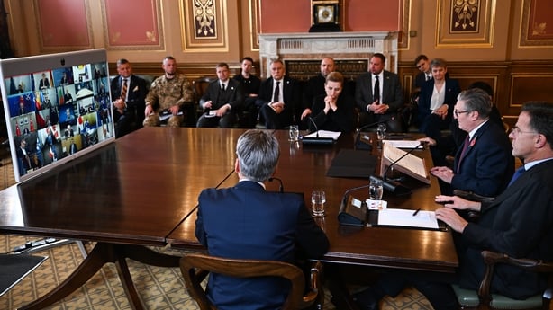 Keir Starmer hosts a meeting of the coalition of the willing in london