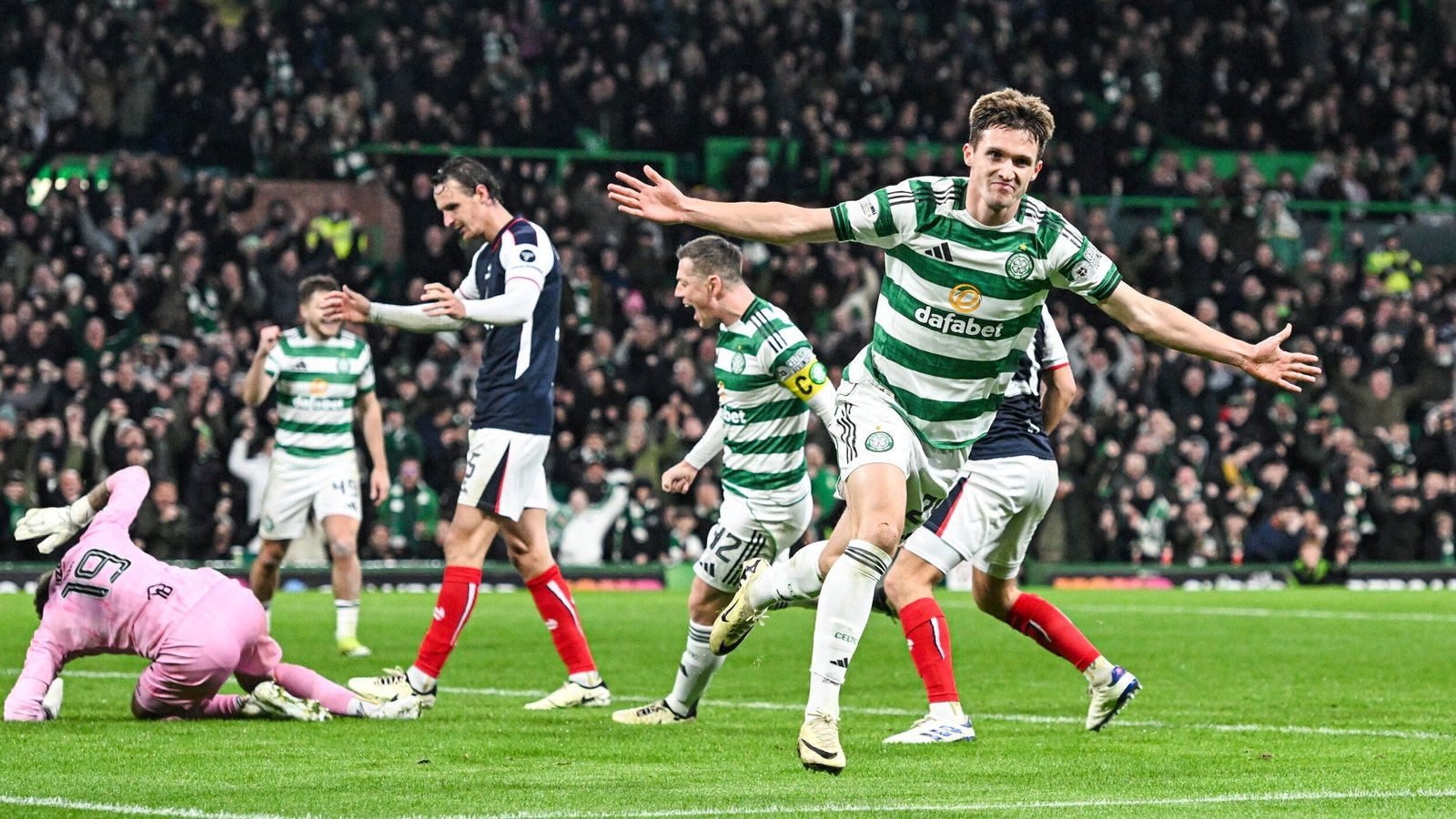 Celtic rout Falkirk as Kenny bags brace