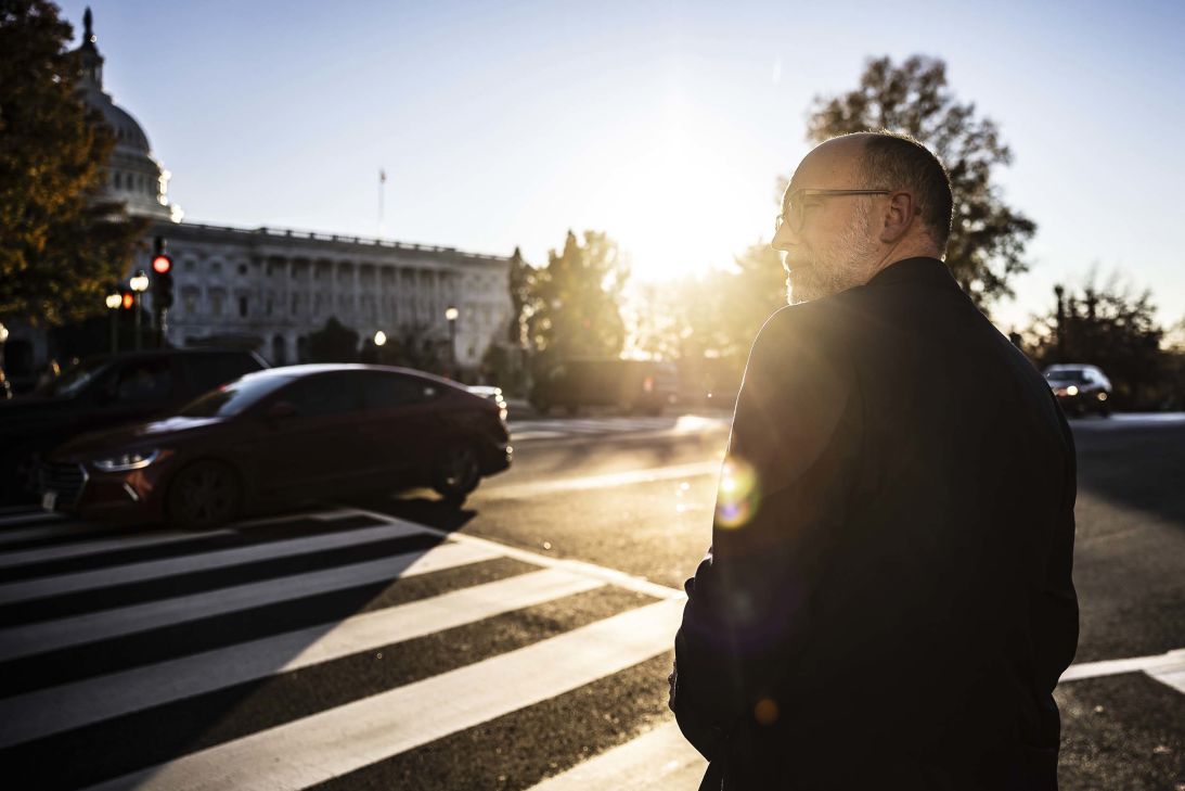 Russ Vought is seen on Capitol Hill on December 9, 2024.