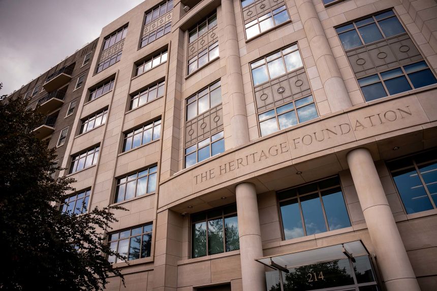 The Heritage Foundation building in Washington, DC, on July 30, 2024.