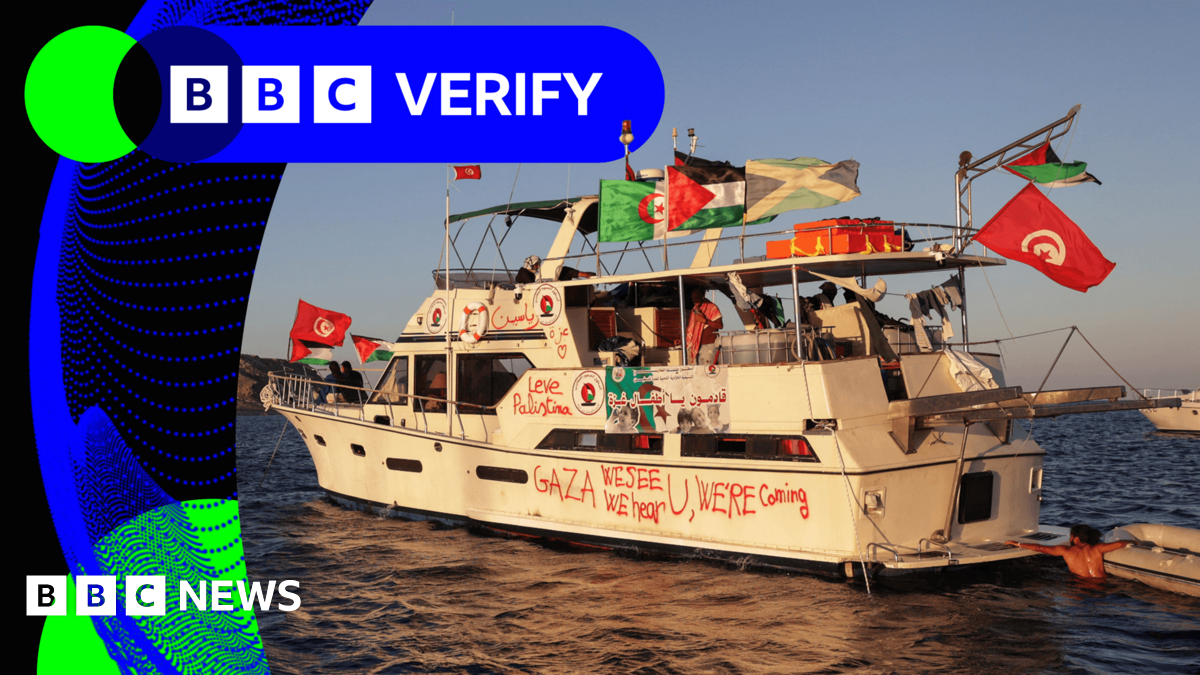 BBC Verify Live: Tracking flotilla carrying Greta Thunberg and activists as it nears Gaza coast