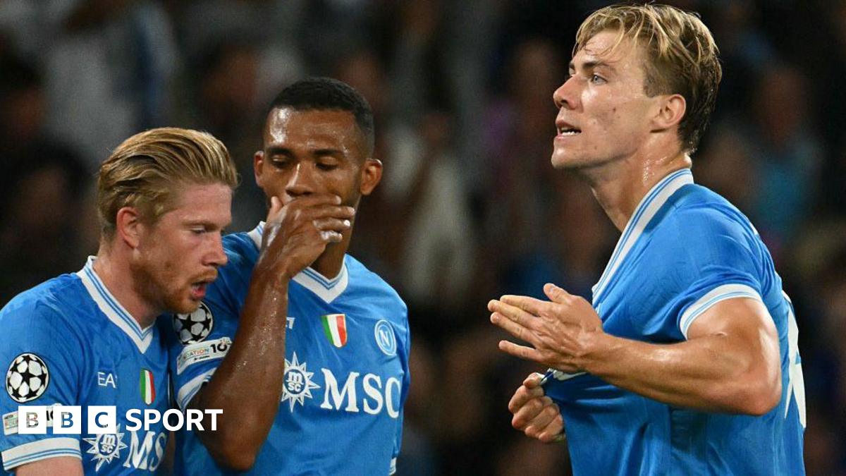 Napoli 2-1 Sporting: Rasmus Hojlund goals help Italians to first Champions League win of season