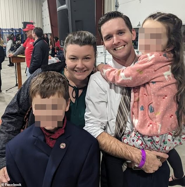 Vogler (right), who has two young children with his wife, Blair Vogler (left), was the target of the alleged attack