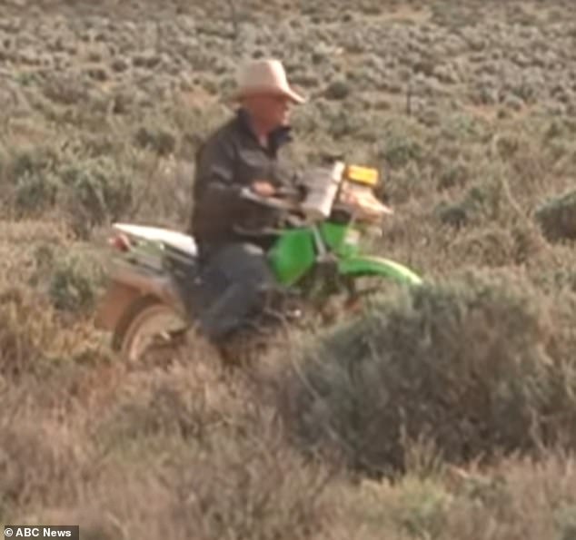 Mr Boland was seen on his green motorbike as he looked for clues