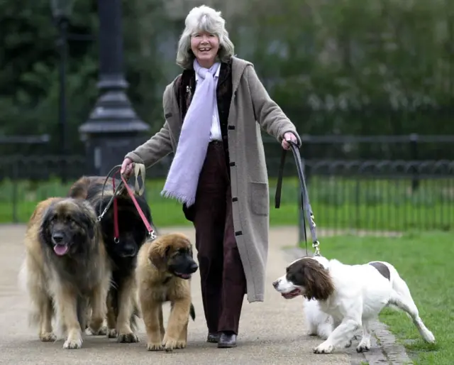 Jilly Cooper, pictured in 2002 at the launch of the Crufts dog show