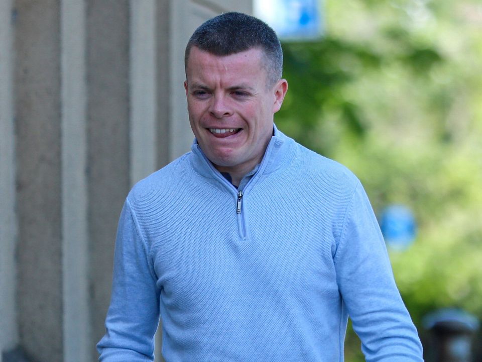 Armagh GAA star Aidan Nugent arrives at Newry Magistrates Court.