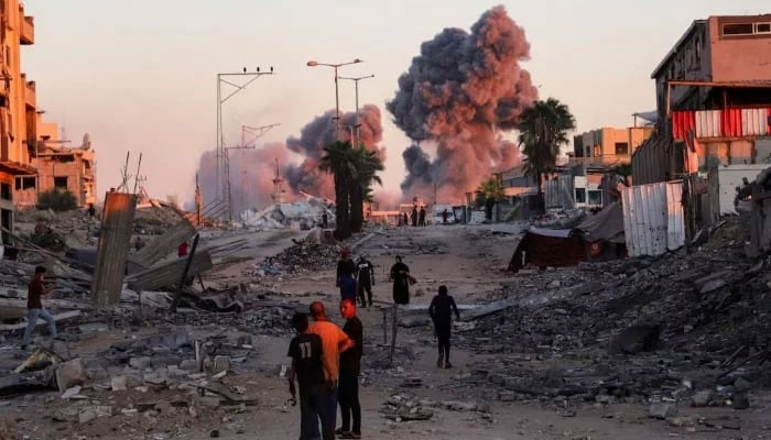 Smoke rises following an Israeli strike during a military operation in Gaza City, October 7, 2025. — Reuters