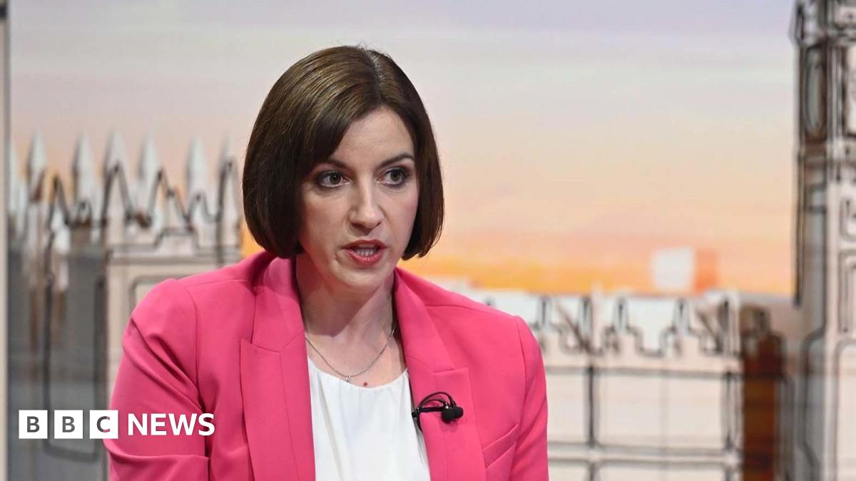 Education Secretary and Labour deputy leadership candidate Bridget Phillipson  wearing a pink suit jacket and speaking on the BBC 1 current affairs programme, Sunday With Laura Kuenssberg.