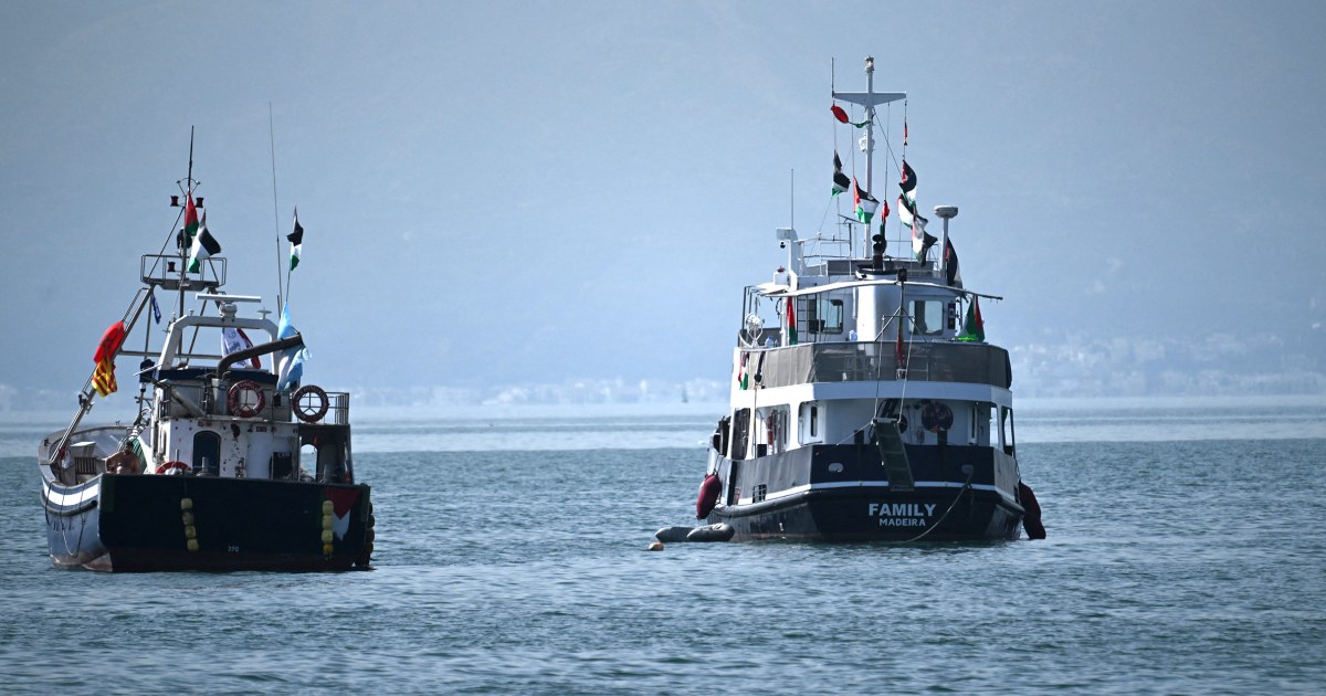 Activists say Israeli navy intercepted nine boats from aid flotilla headed to Gaza