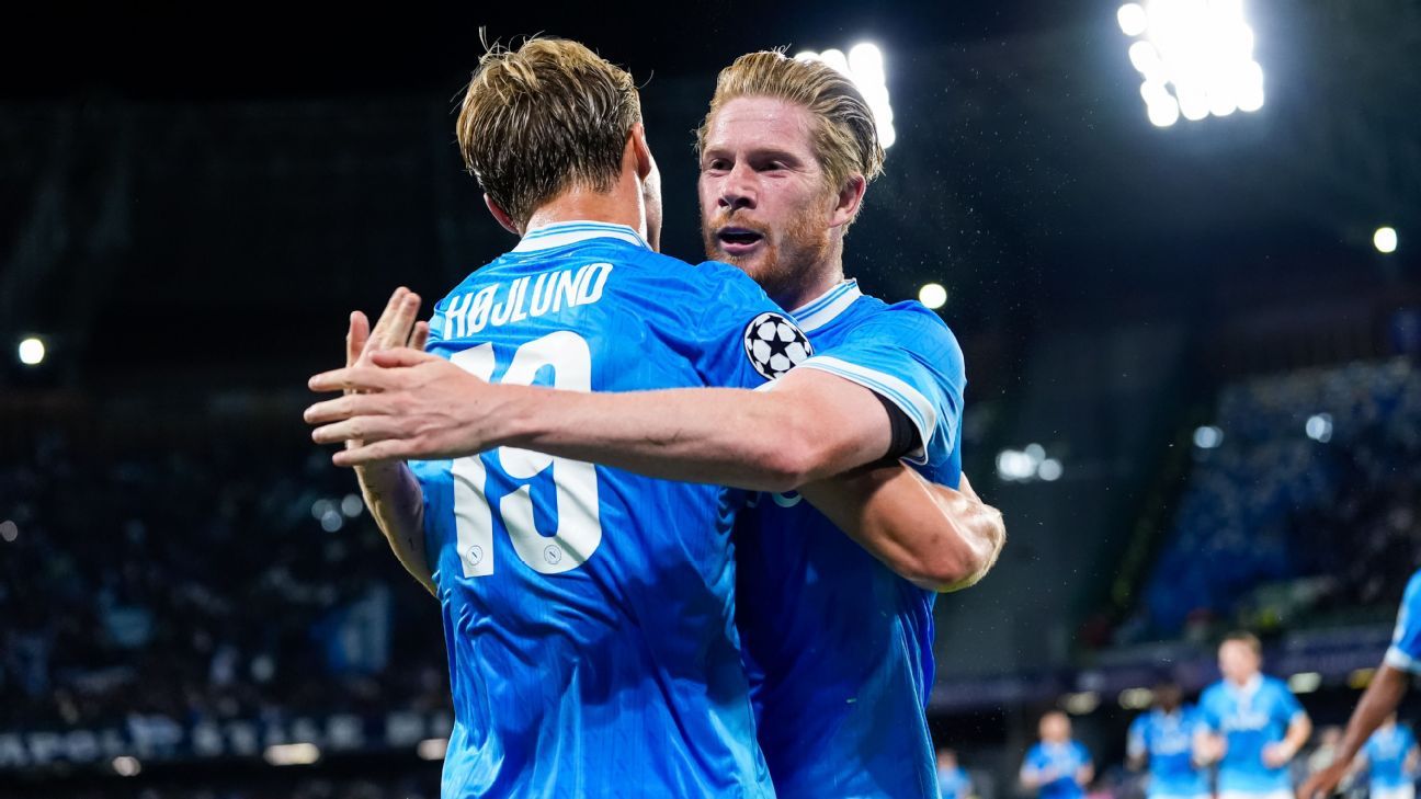 Højlund grateful for 'legend' De Bruyne's assists in Napoli win