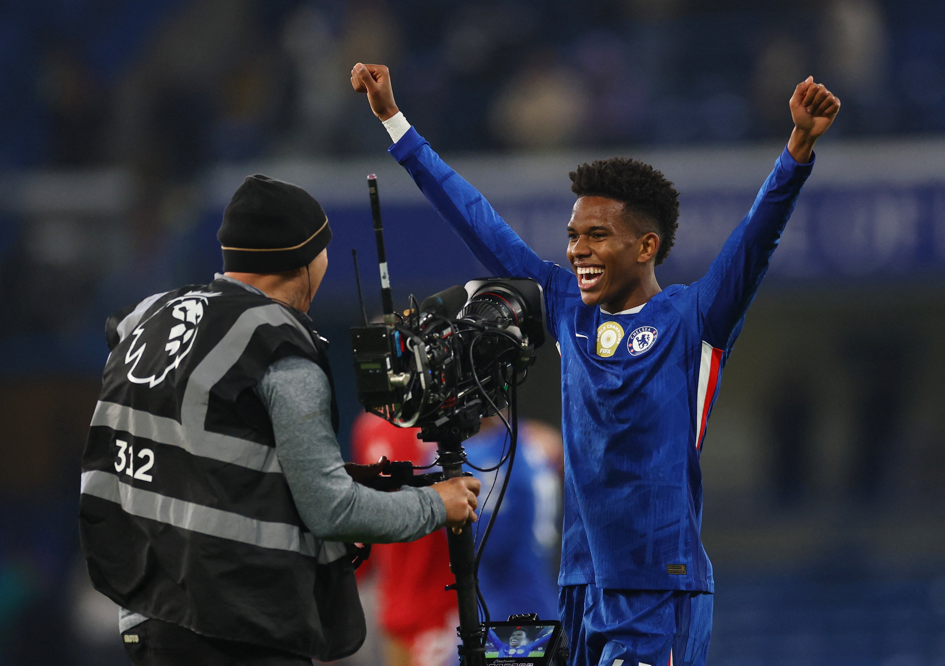 Estevao seized the moment to after scoring Chelsea’s 95th minute winner