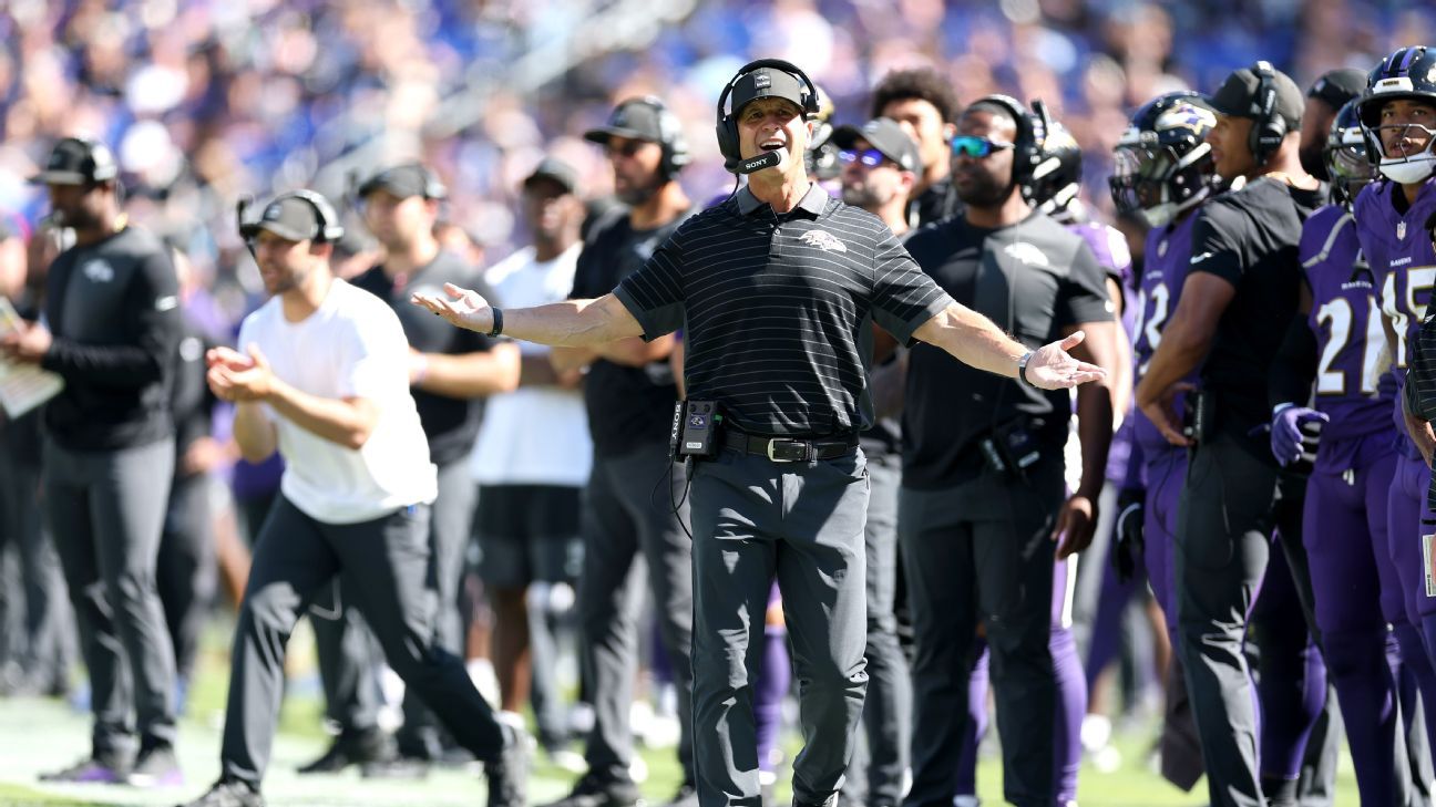 John Harbaugh says spiraling Ravens must 'stick together'