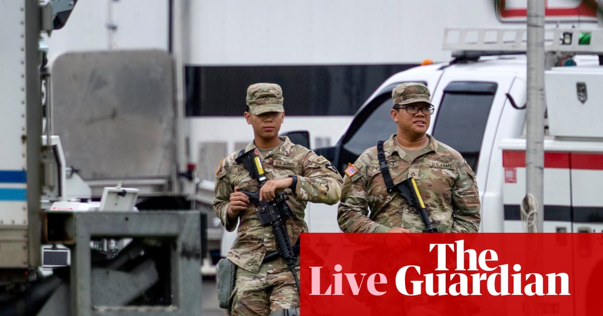 Trump says Chicago mayor ‘should be in jail’ for not protecting Ice officers after Texas national troops arrive in Illinois – live | US news