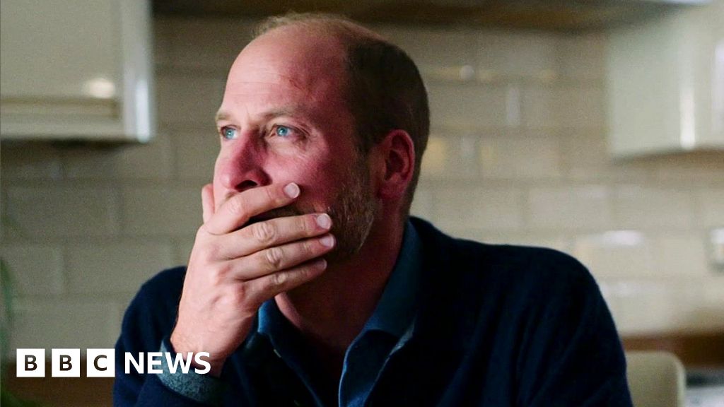 Prince William visibly moved as widow tells of husband's suicide