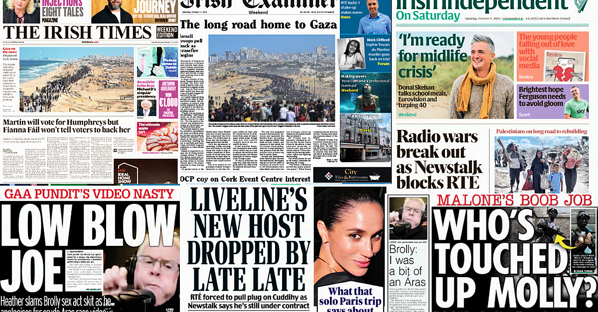 What the papers say: Saturday's front pages