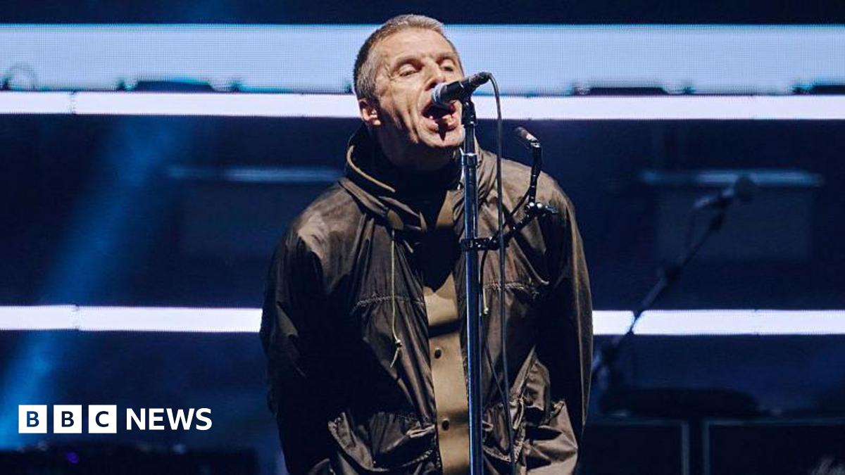 Liam Gallagher of Oasis performs on stage during the opening night of their Live '25 Tour at Principality Stadium on July 04, 2025 in Cardiff, Wales