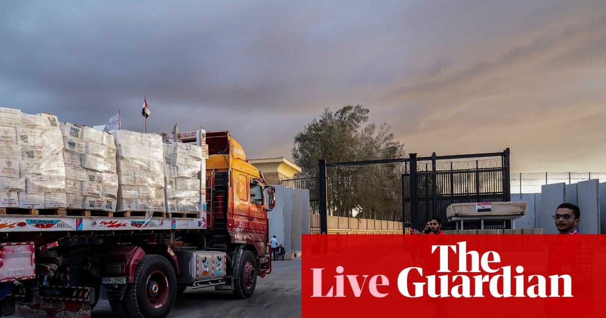 Gaza ceasefire live: aid relief scaled up as Hamas confirms it will begin releasing Israeli hostages on Monday morning | Gaza