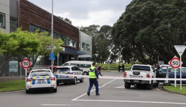 Roads blocked as armed police secure area near Tauranga Police Station