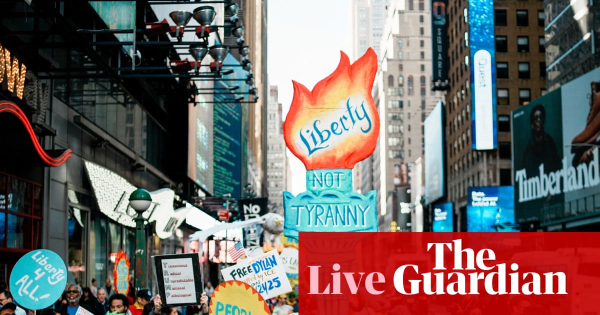 No Kings protest live updates: millions march against Trump in nationwide day of protest | Protests (US)