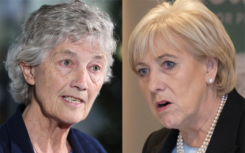 Irish presidential election candidates: Independent Catherine Connolly (left) and Fine Gael's Heather Humphreys. Photograph: Dara Mac Dónaill/The Irish Times & Sam Boal/Collins