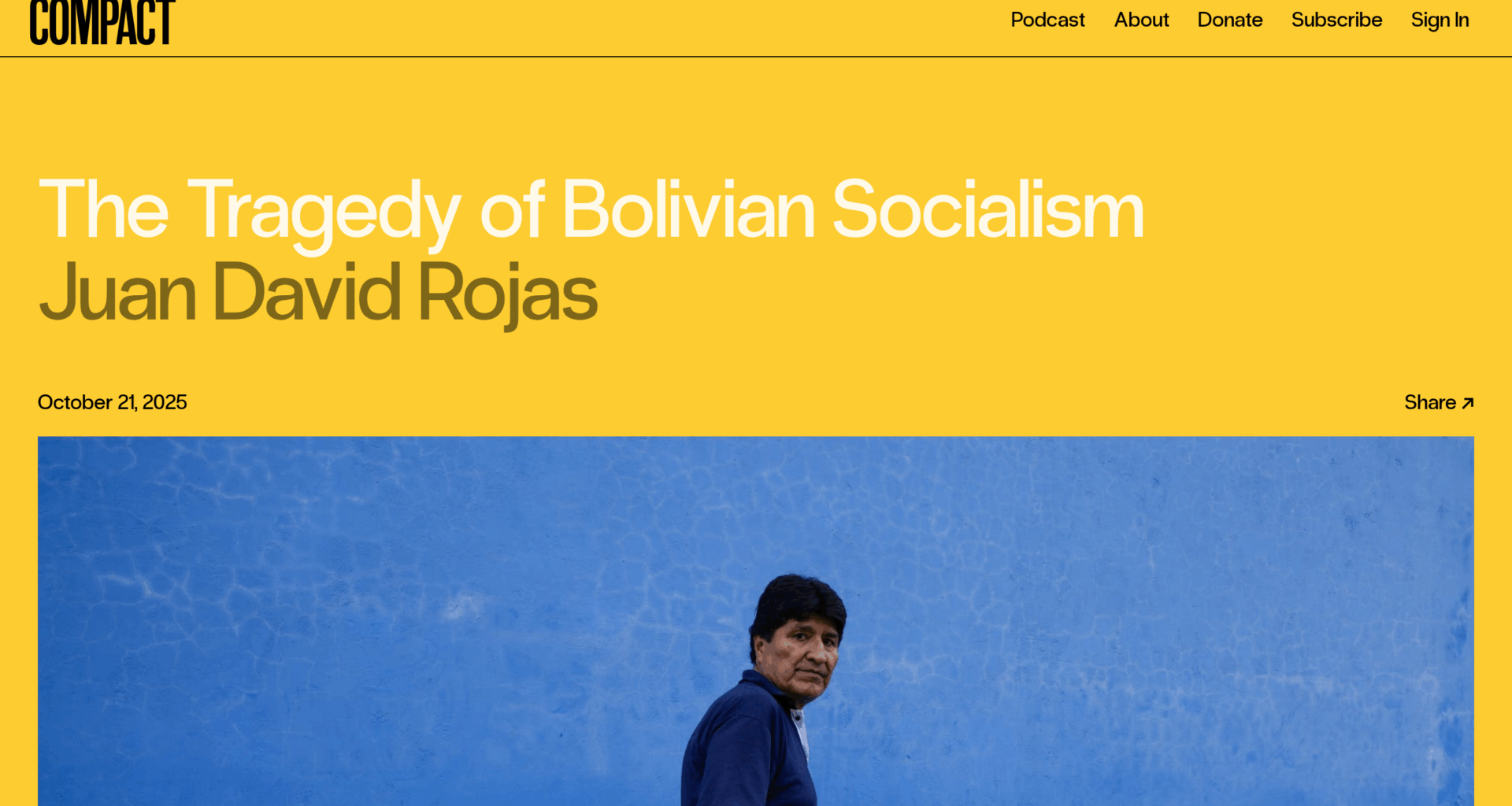 The Tragedy of Bolivian Socialism