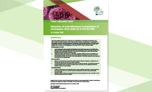 Detection of autochthonous transmission of monkeypox virus clade Ib in the EU/EEA